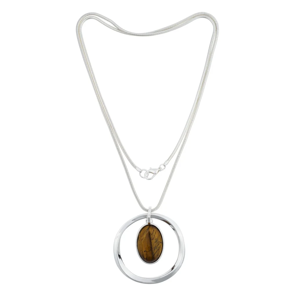 Колье Fiore Luna TIGER EYE LN5129 BR/S