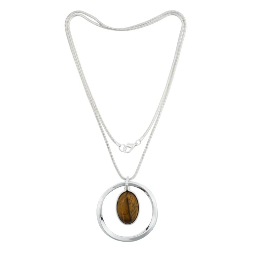 Колье Fiore Luna TIGER EYE LN5129 BR/S