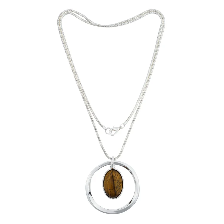 Колье Fiore Luna TIGER EYE LN5129 BR/S