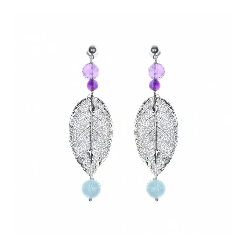 Серьги Ester Bijoux Лист F609-S BW