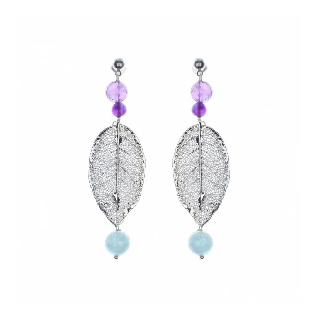 Серьги Ester Bijoux Лист F609-S BW
