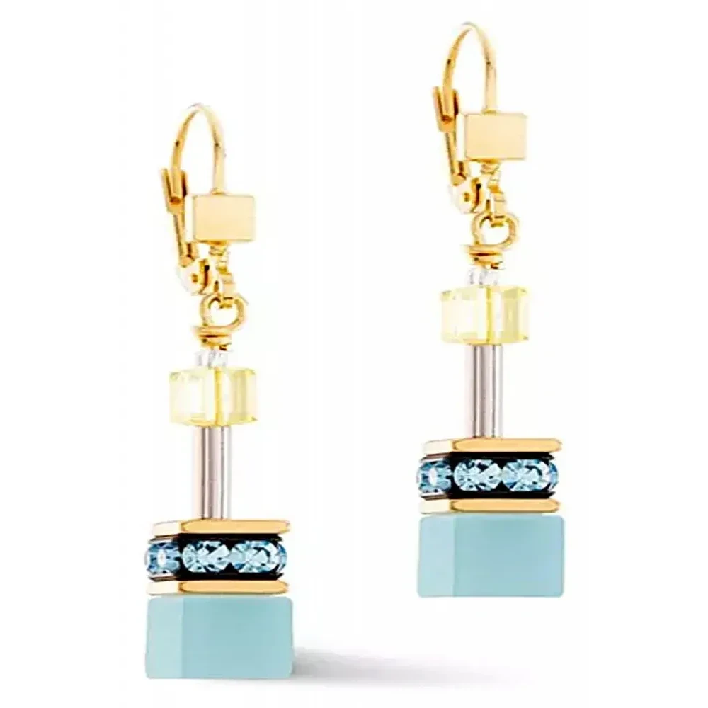 Серьги Coeur de Lion Turquoise-Yellow 2838/20-0601