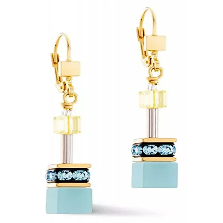 Серьги Coeur de Lion Turquoise-Yellow 2838/20-0601