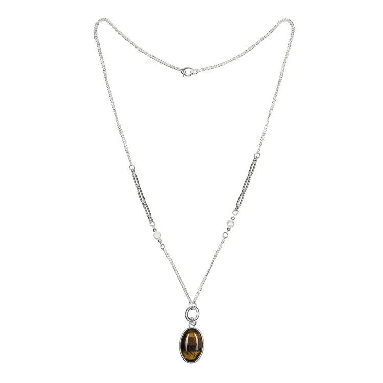 Колье Fiore Luna TIGER EYE LN5156 BR/S