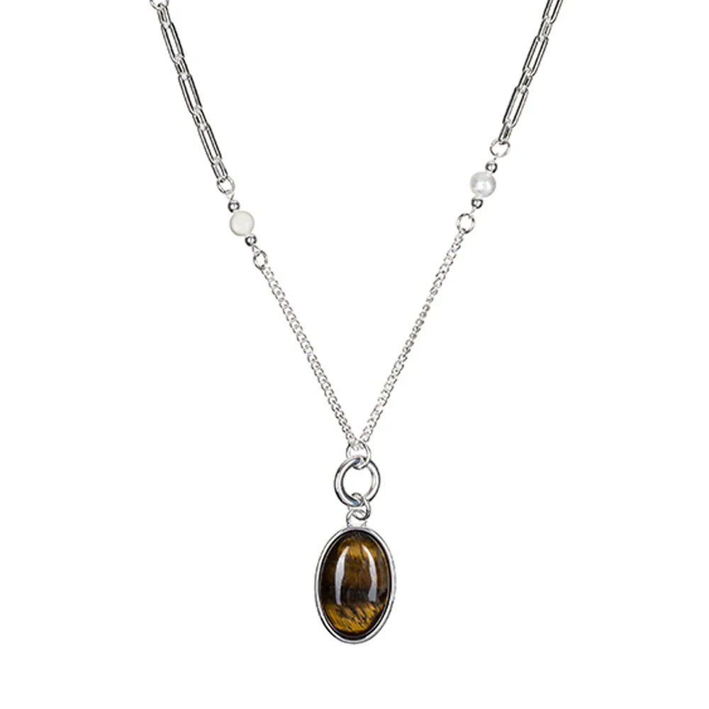 Колье Fiore Luna TIGER EYE LN5156 BR/S