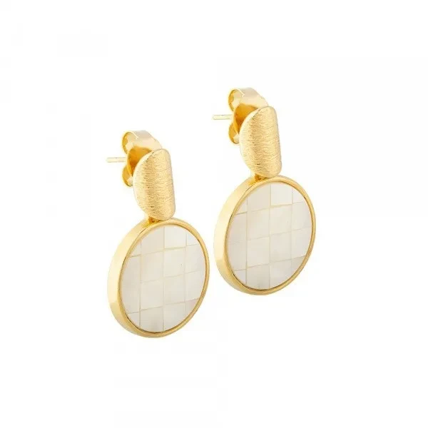 Серьги Fiore Luna Mother Pearl Mosaic A2966.1 BW/G