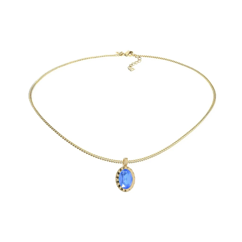 Колье Qudo TIVOLA UNICA big (G/P) Royal blue delite 3cm 420684