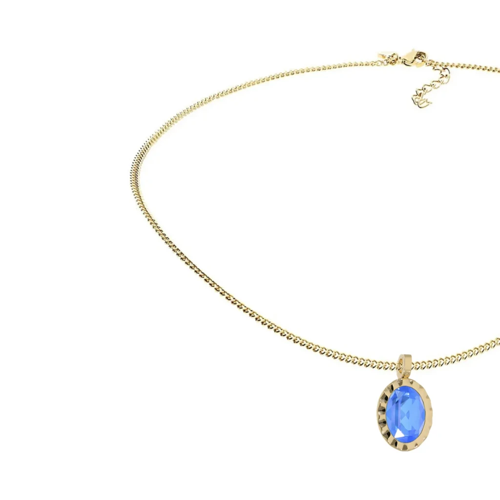 Колье Qudo TIVOLA UNICA big (G/P) Royal blue delite 3cm 420684