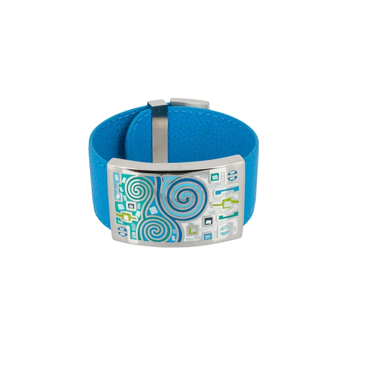 Браслет Fiore Luna на кожаном голубом ремешке CB01319-13 BL/S