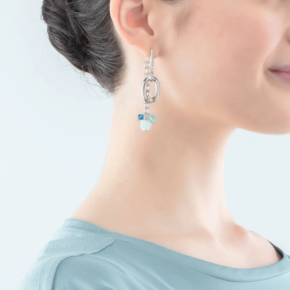 Серьги Coeur de Lion Blue-Silver 4521/21-0717