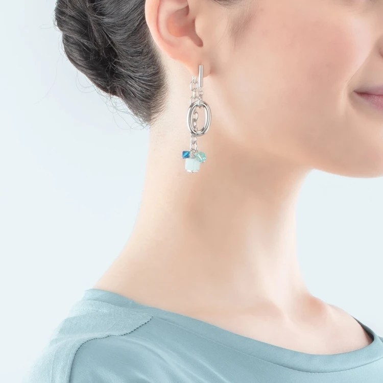 Серьги Coeur de Lion Blue-Silver 4521/21-0717