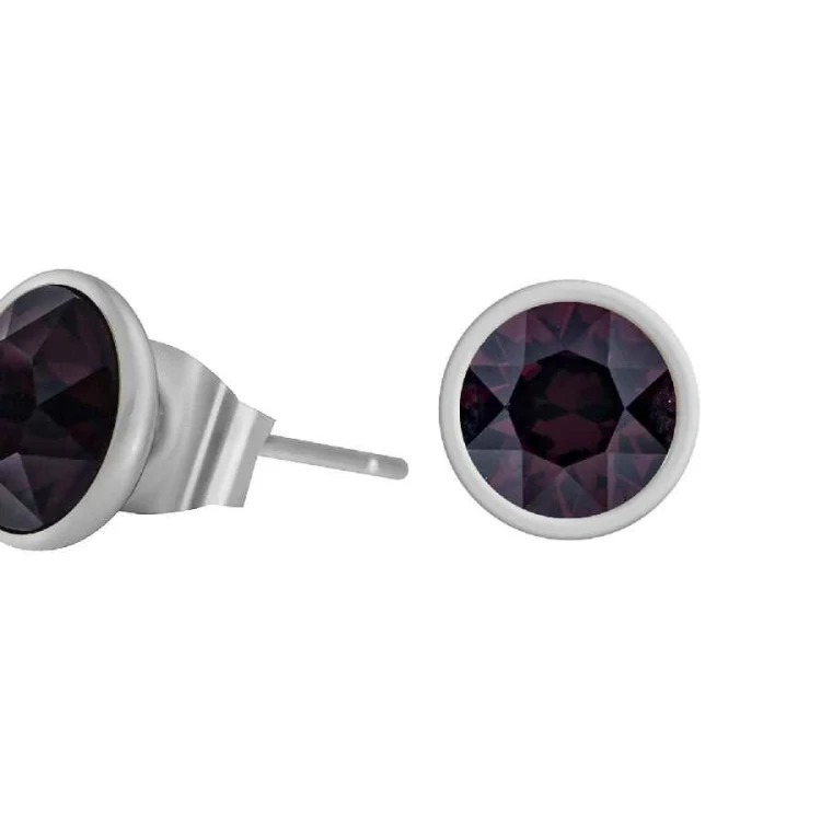 Пусеты Fiore Luna  Burgundy SWE298 B RG