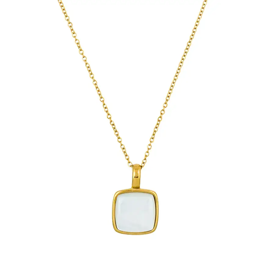 Колье Fiore Luna Куб SHELL WHITE BP02914-2 BW/G