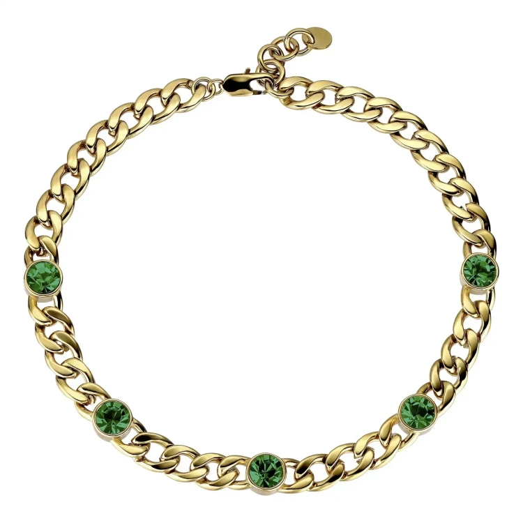 Колье Dyrberg Kern ANGELINA SG EMERALD GREEN 430031