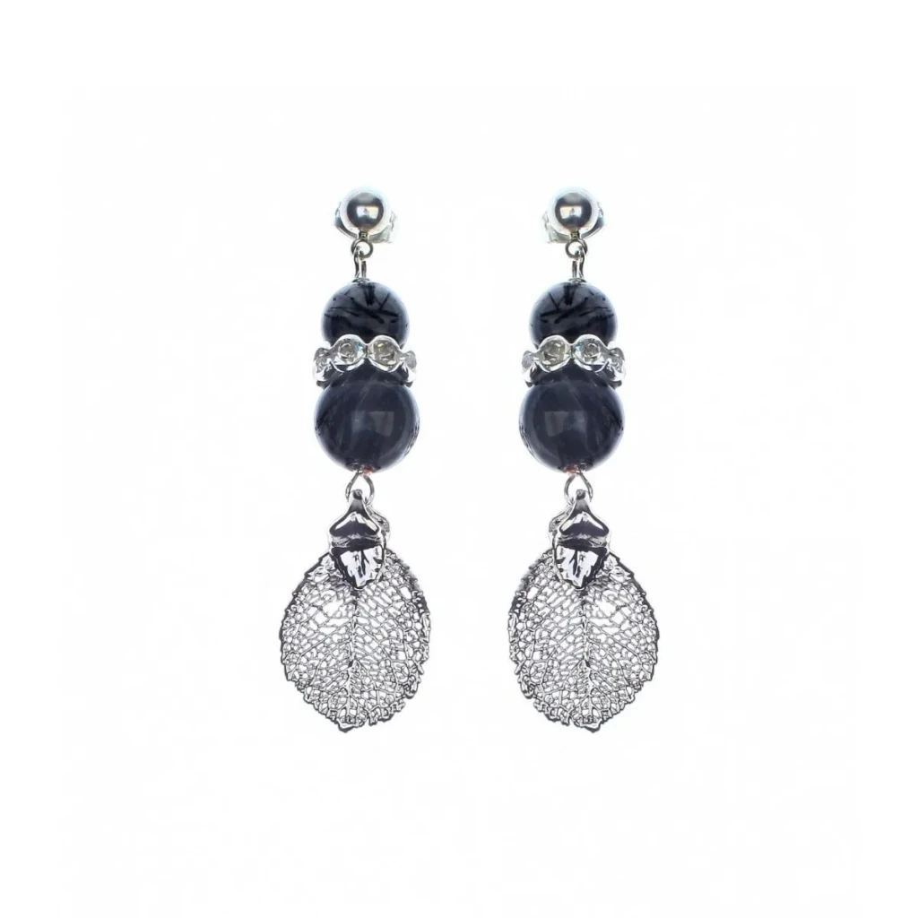 Серьги Ester Bijoux Роза F654C-S/33 BW