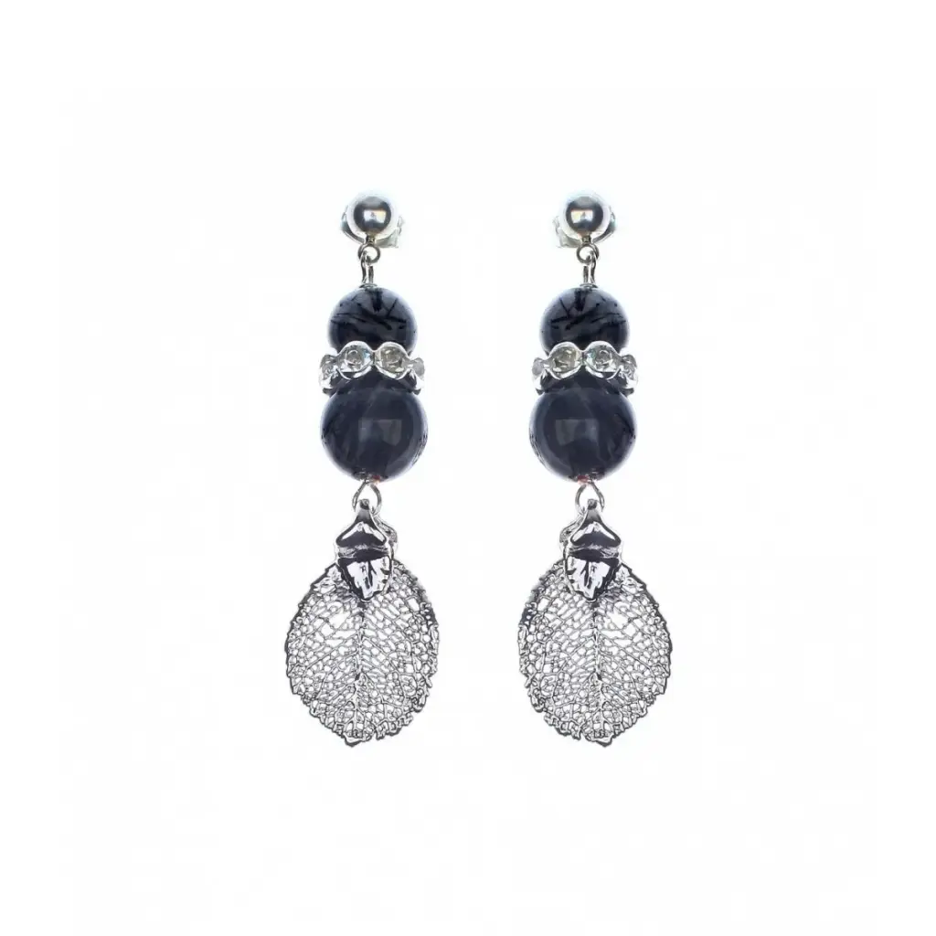 Серьги Ester Bijoux Роза F654C-S/33 BW
