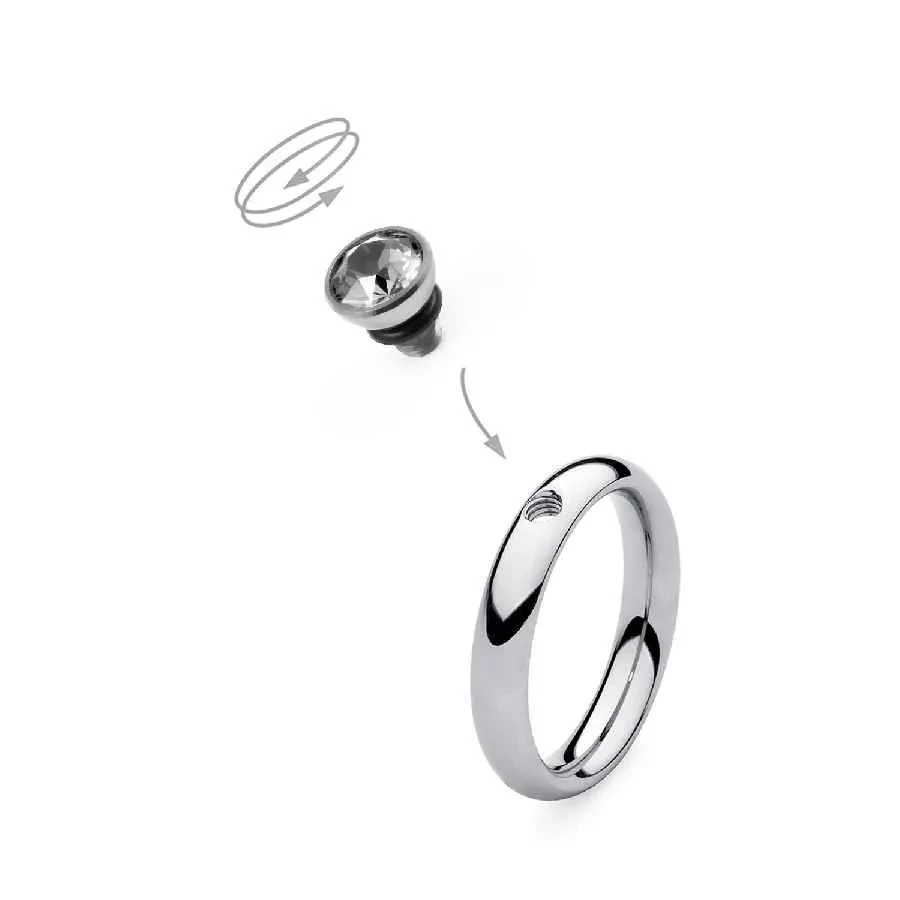 Шарм Qudo Bottone Crystal 5 мм 630027 BW/S