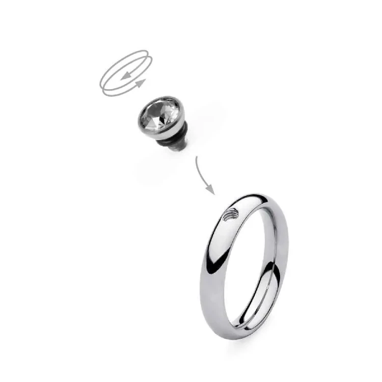 Шарм Qudo Bottone Crystal 5 мм 630027 BW/S