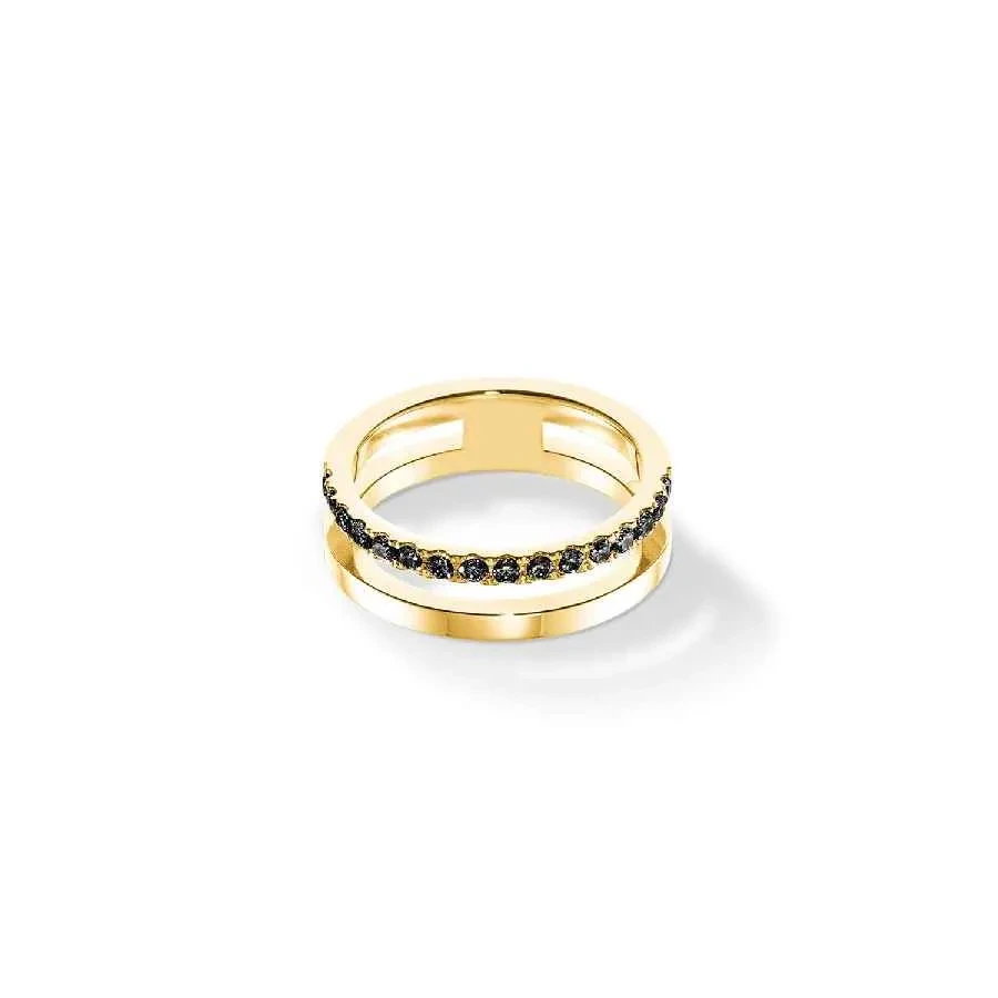Кольцо Coeur de Lion Black-Gold 0136/40-1316 58