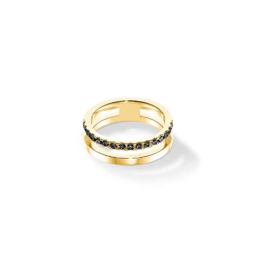 Кольцо Coeur de Lion Black-Gold 0136/40-1316 58