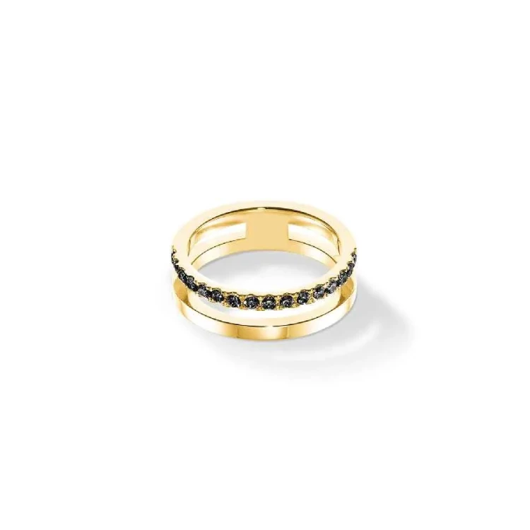 Кольцо Coeur de Lion Black-Gold 0136/40-1316 58
