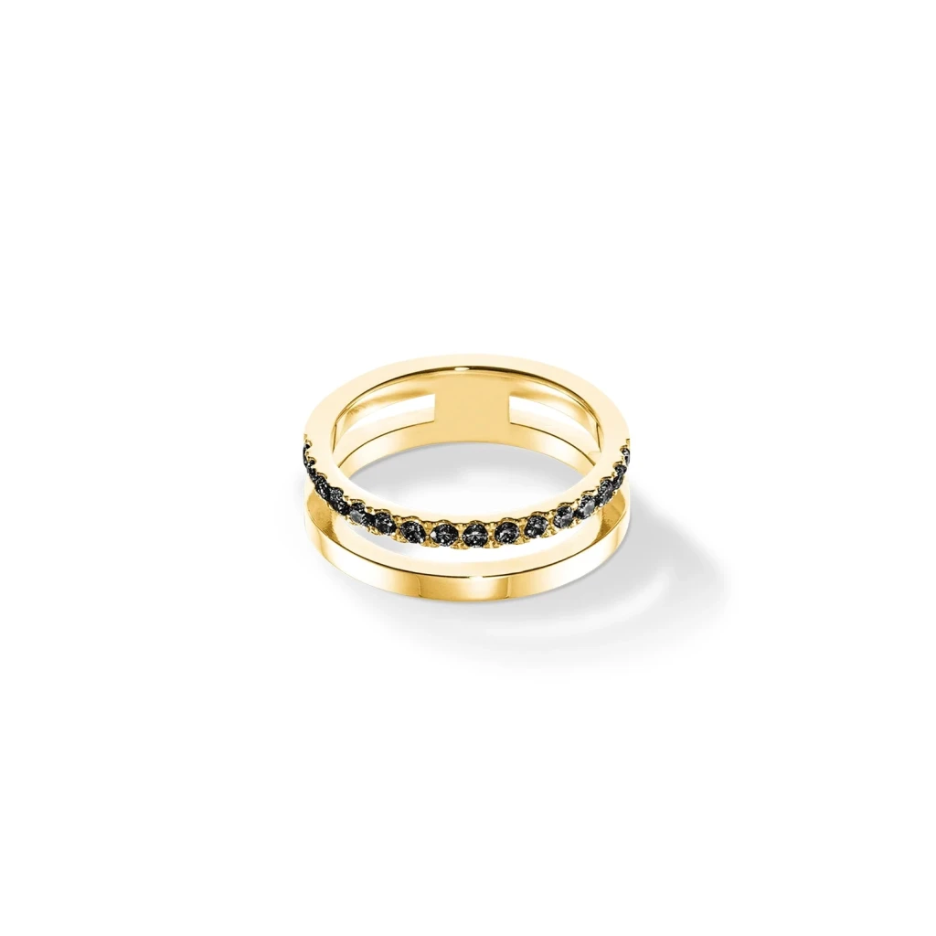 Кольцо Coeur de Lion Black-Gold 0136/40-1316 58