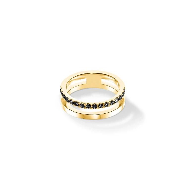 Кольцо Coeur de Lion Black-Gold 0136/40-1316 58