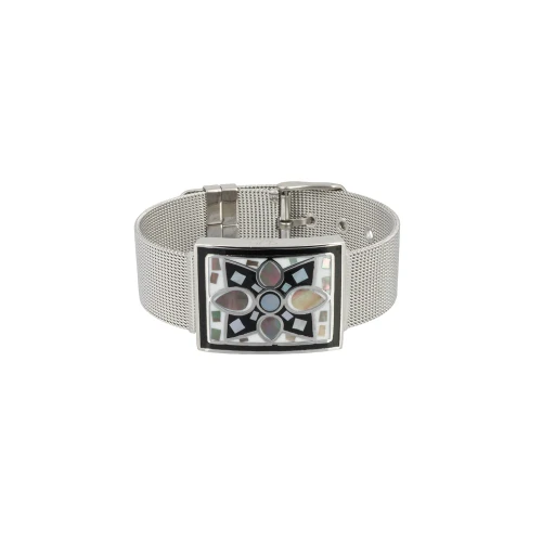 Браслет Fiore Luna на металлическом  ремешке CB01688-1 BW/S