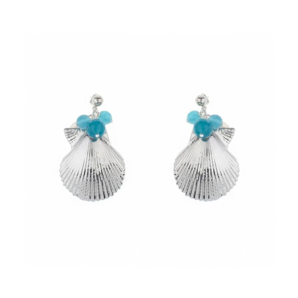 Серьги Ester Bijoux Ракушка C791-S BW