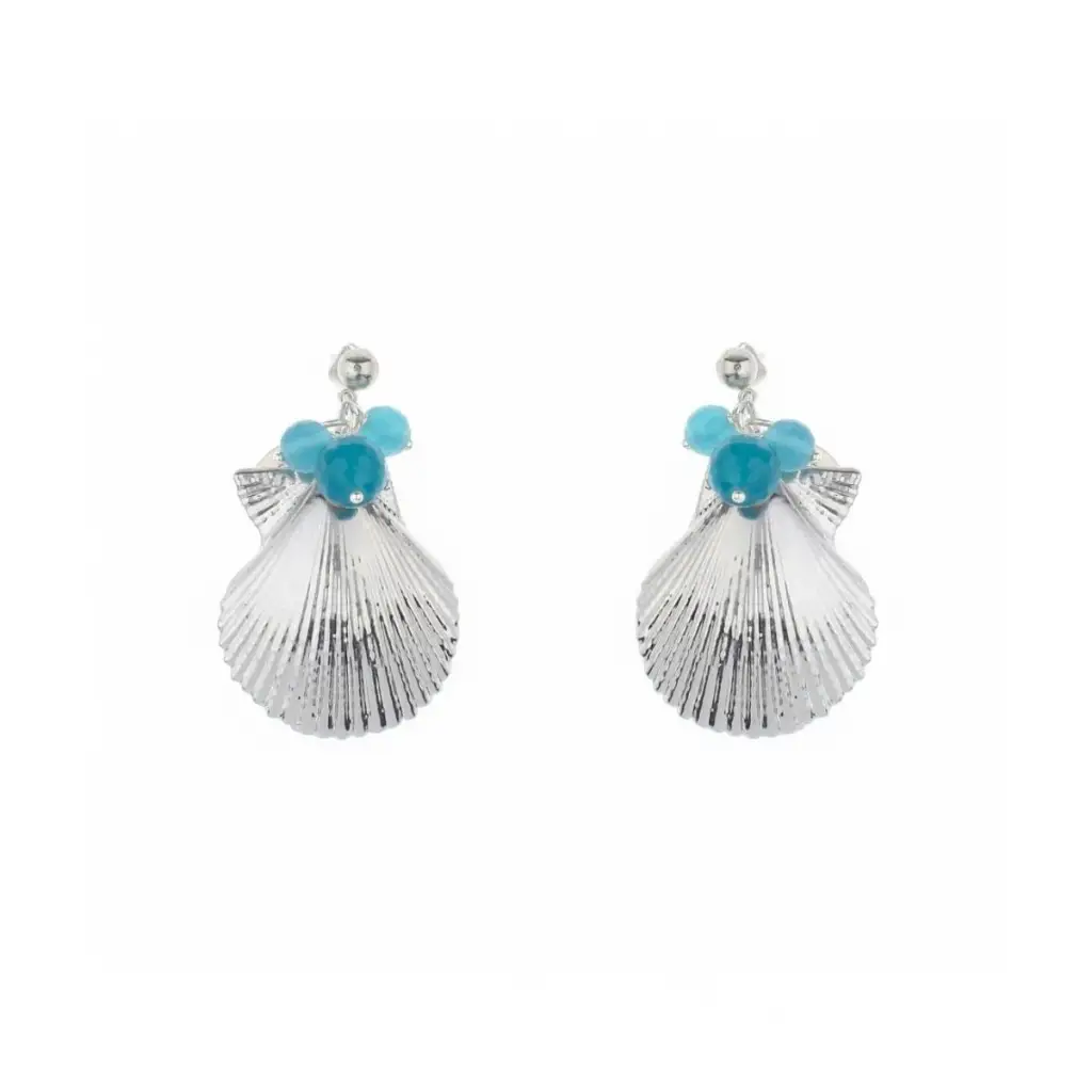 Серьги Ester Bijoux Ракушка C791-S BW