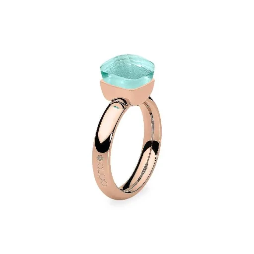 Кольцо Qudo Firenze soft aqua 18.5 мм 613731 BL/RG
