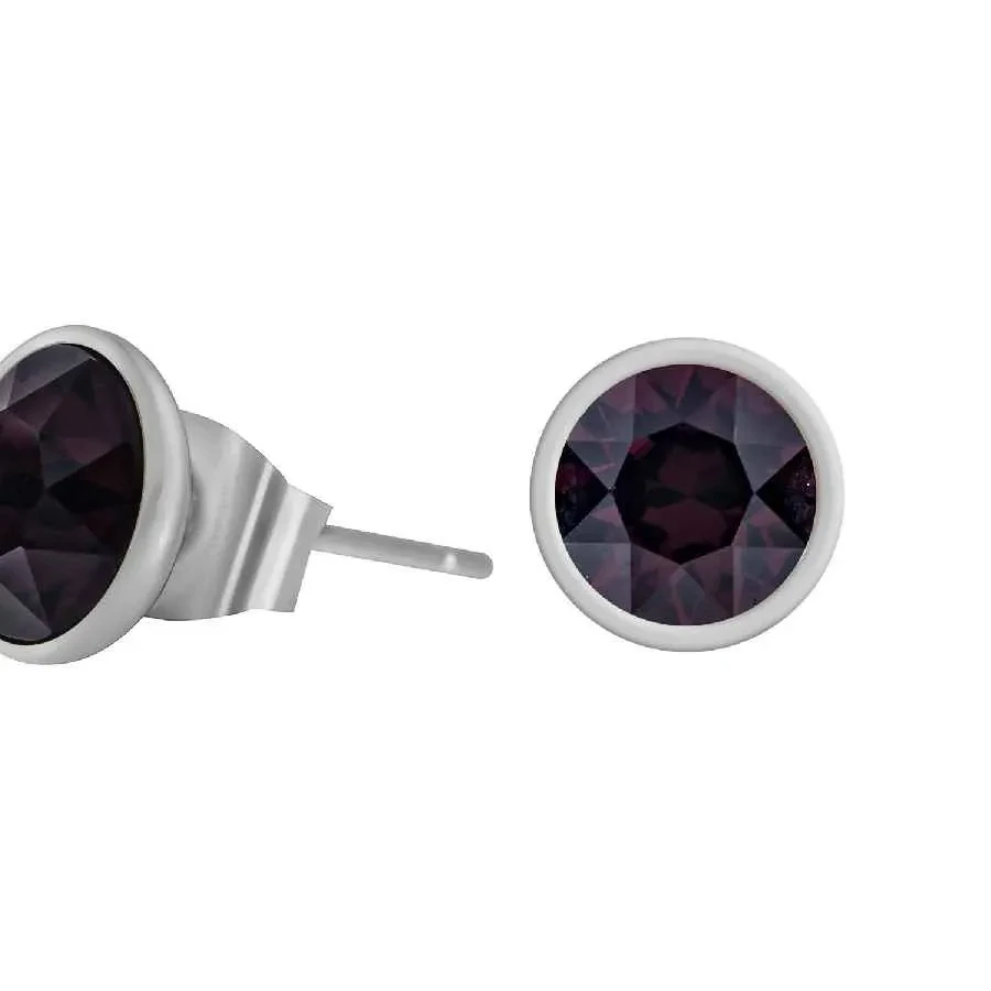 Fiore Luna Пусеты Burgundy SWE298 B S