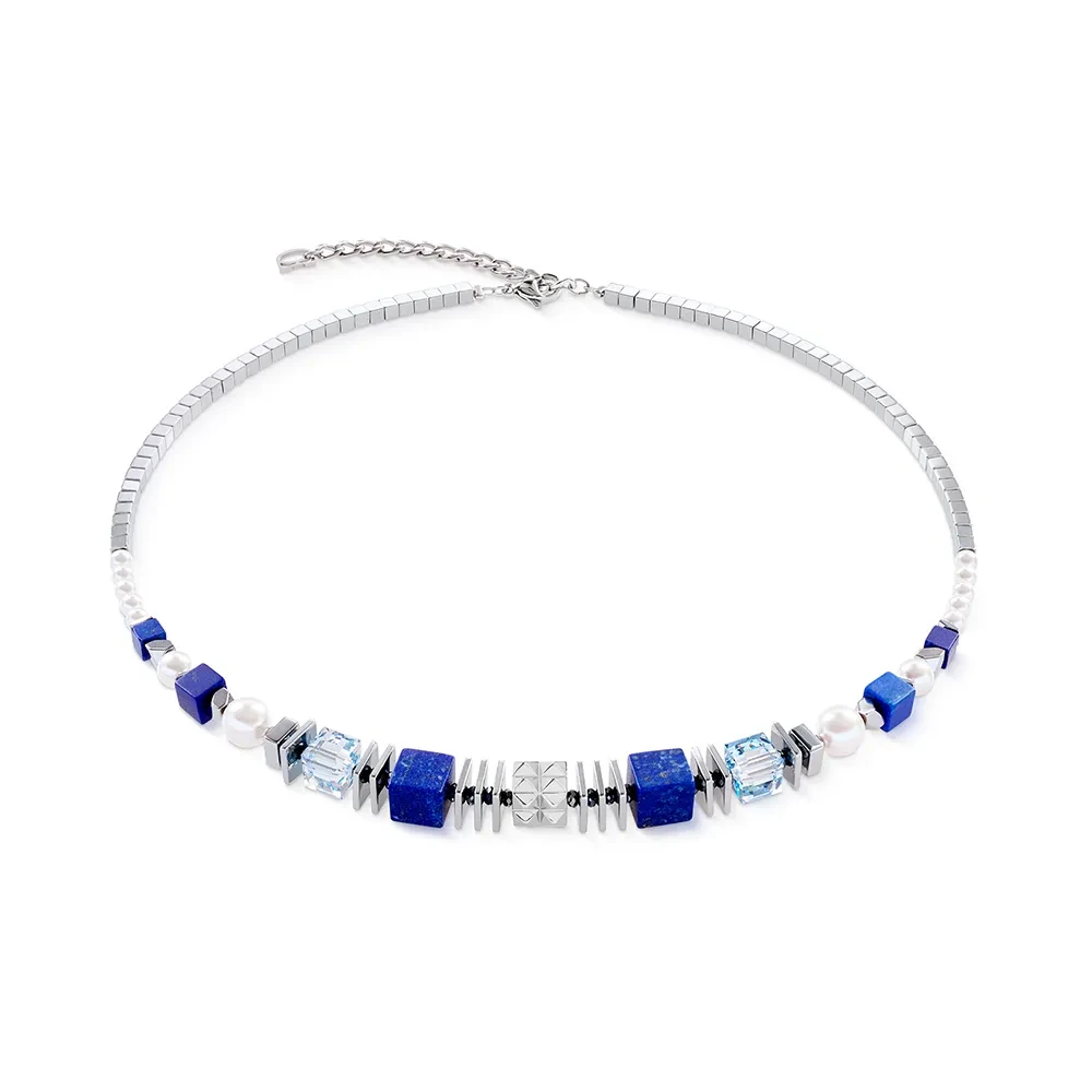 Колье Coeur de Lion Blue-Silver 3047/10-0717