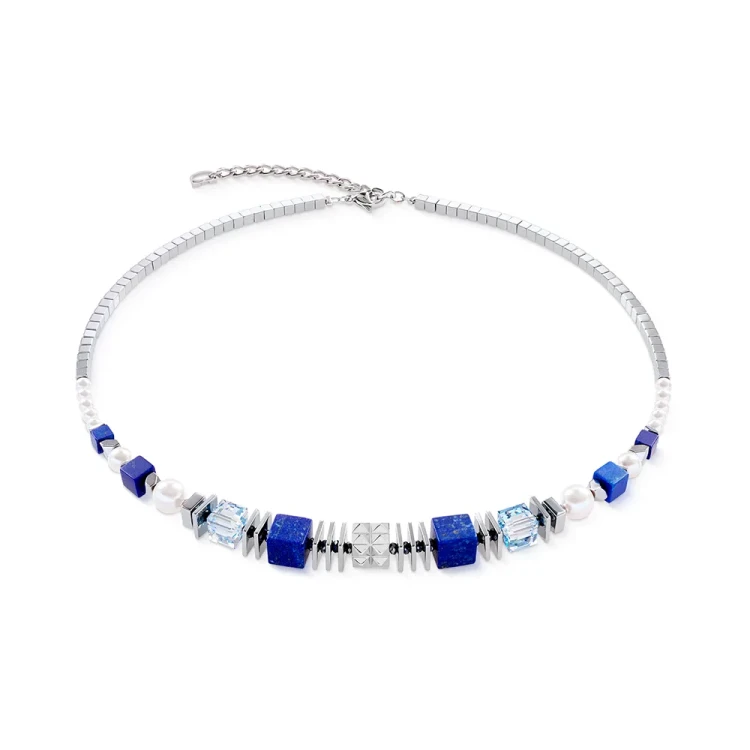 Колье Coeur de Lion Blue-Silver 3047/10-0717
