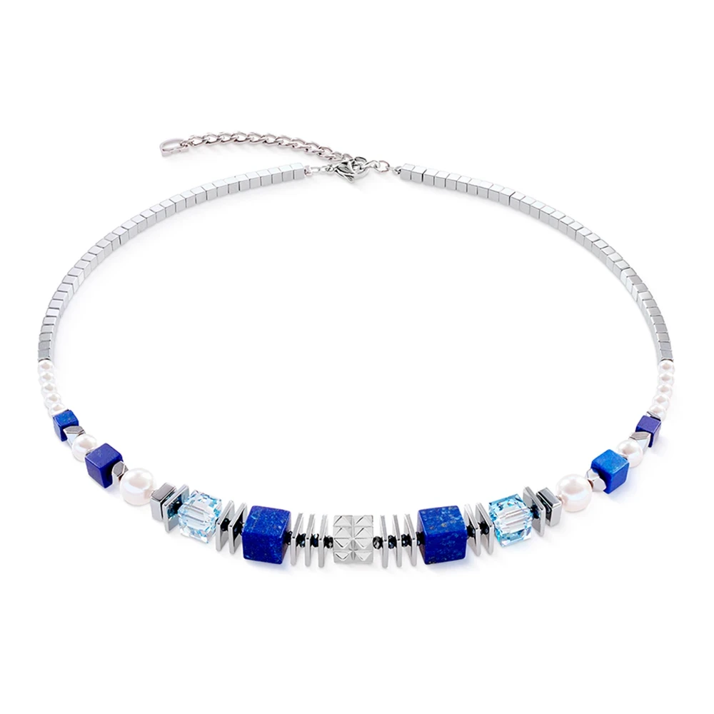 Колье Coeur de Lion Blue-Silver 3047/10-0717