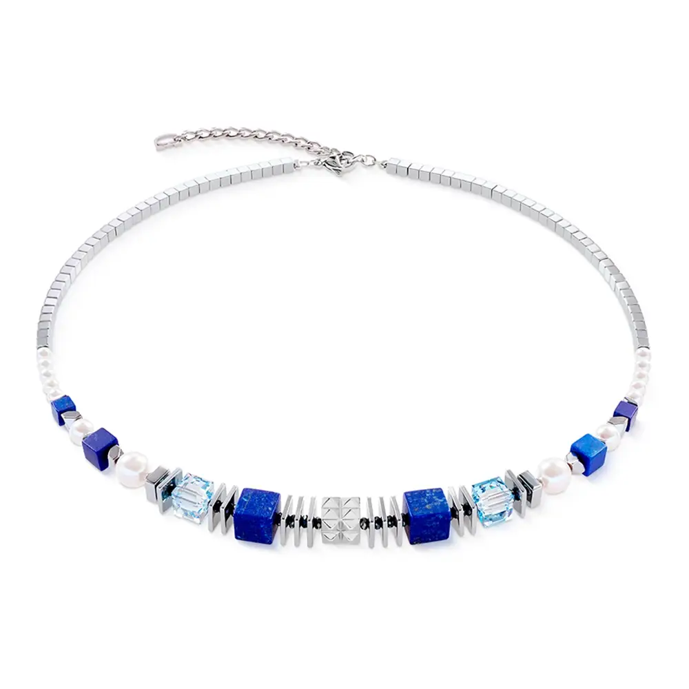 Колье Coeur de Lion Blue-Silver 3047/10-0717