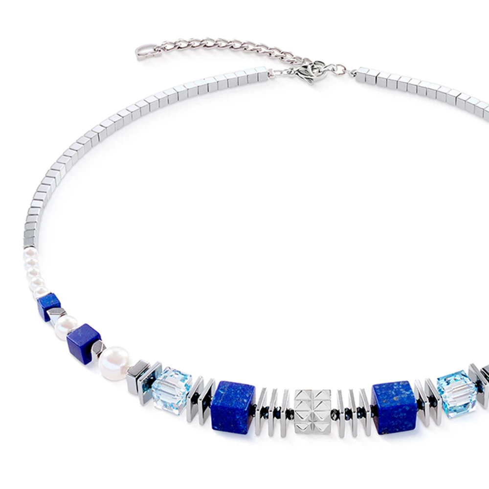 Колье Coeur de Lion Blue-Silver 3047/10-0717
