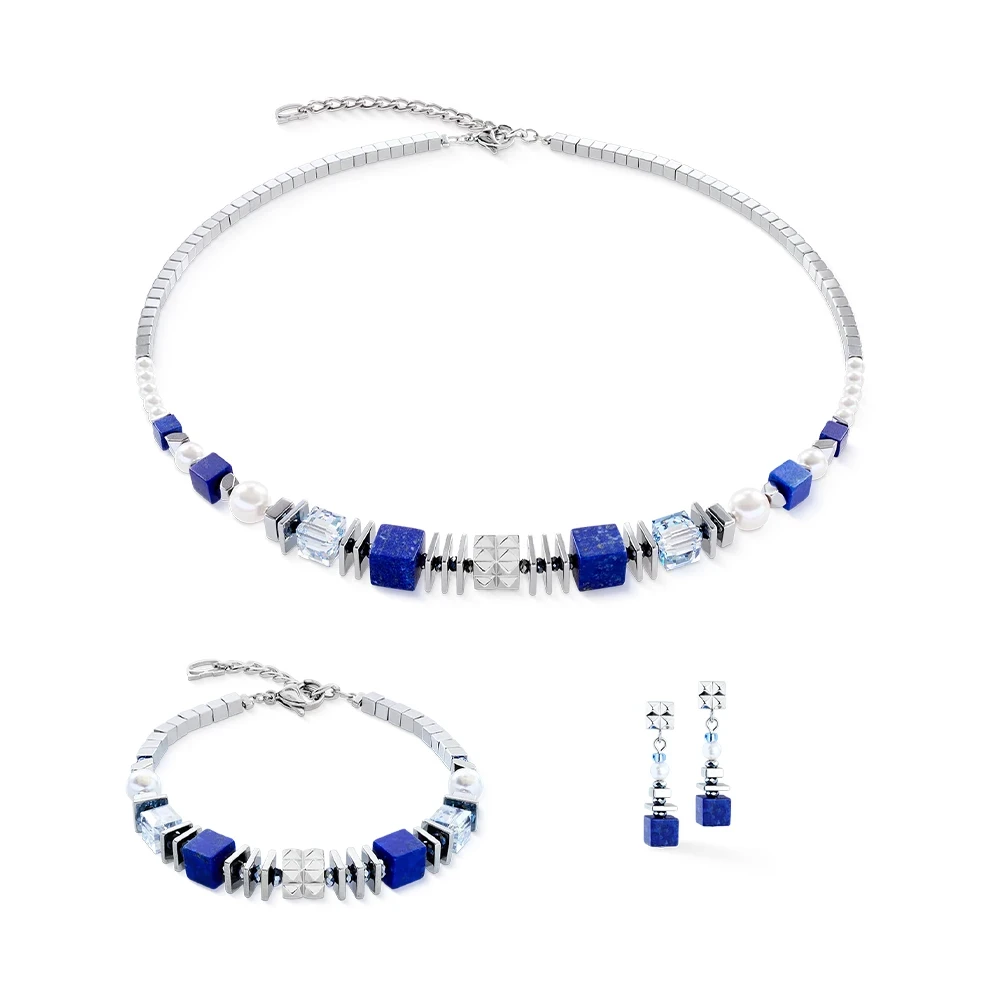 Колье Coeur de Lion Blue-Silver 3047/10-0717