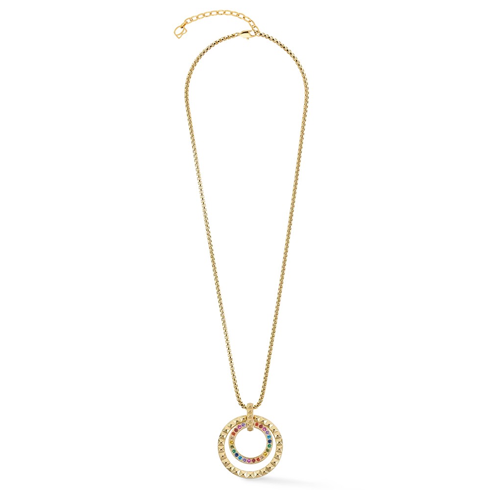 Колье Coeur de Lion Multicolour Rainbow-Gold 2067/10-1535