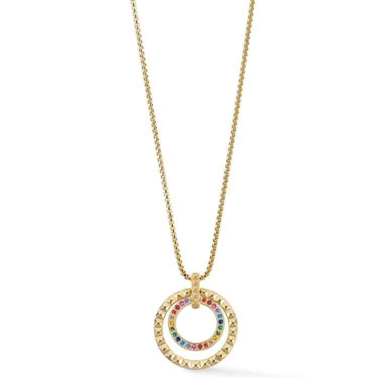 Колье Coeur de Lion Multicolour Rainbow-Gold 2067/10-1535