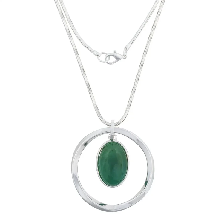 Колье Fiore Luna GREEN AVENTURINE LN5132 RG/S