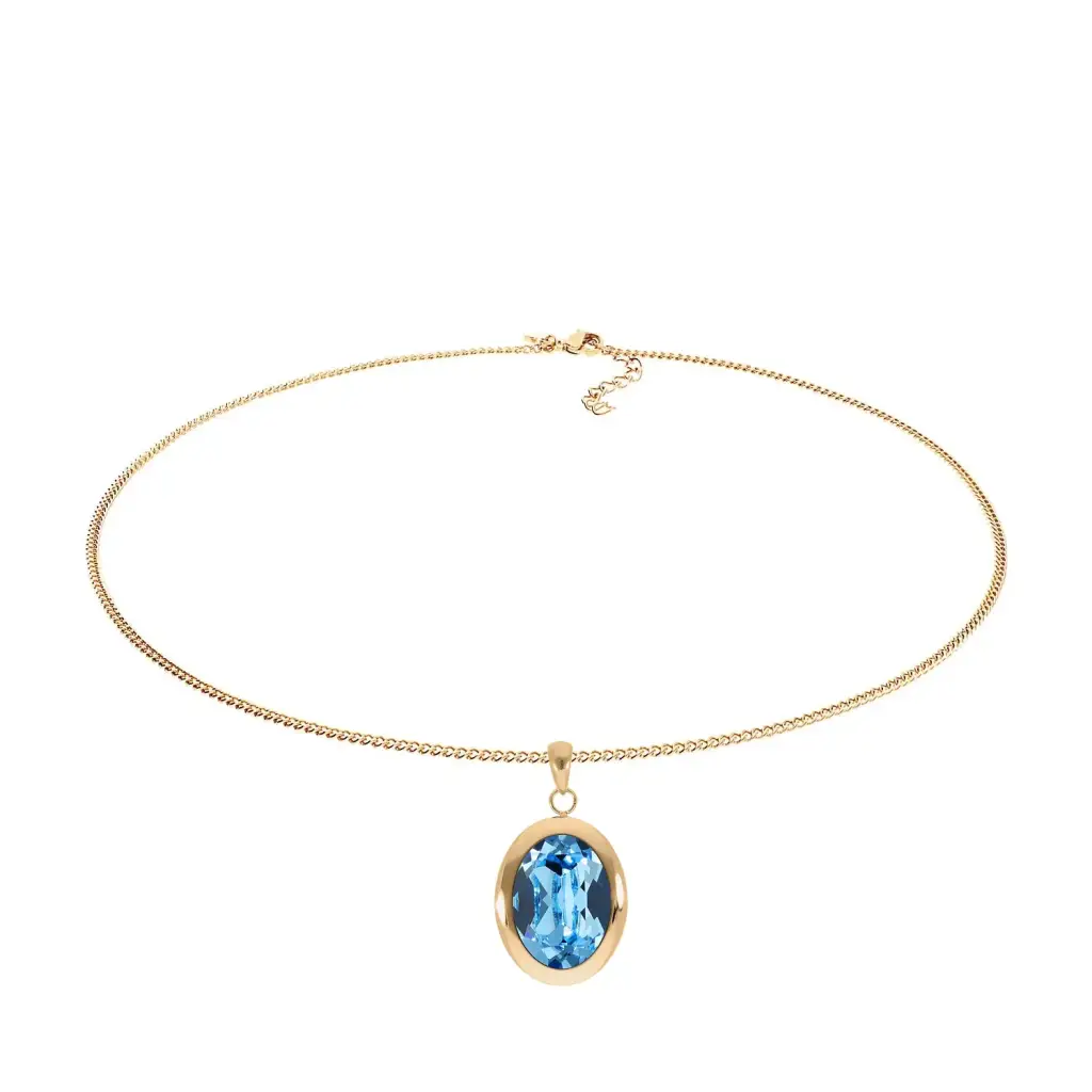 Колье Qudo TIVOLA big G aquamarine 404528.1 BL/G