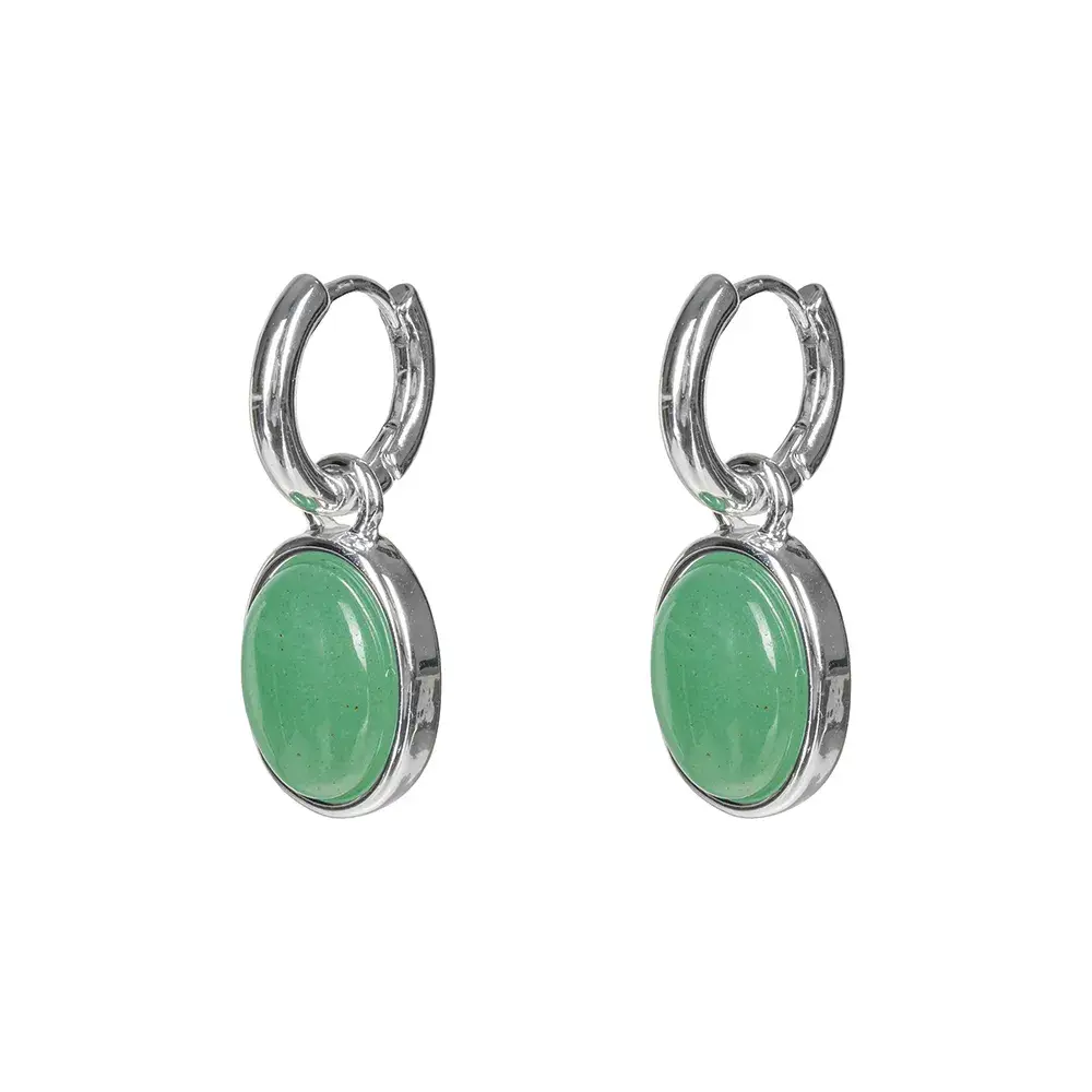 Серьги Fiore Luna GREEN AVENTURINE LE1204 G/S