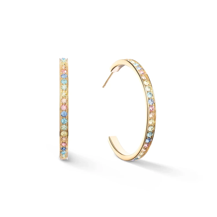 Пусеты Coeur de Lion Multicolor Pastel Gold 0128/21-1590