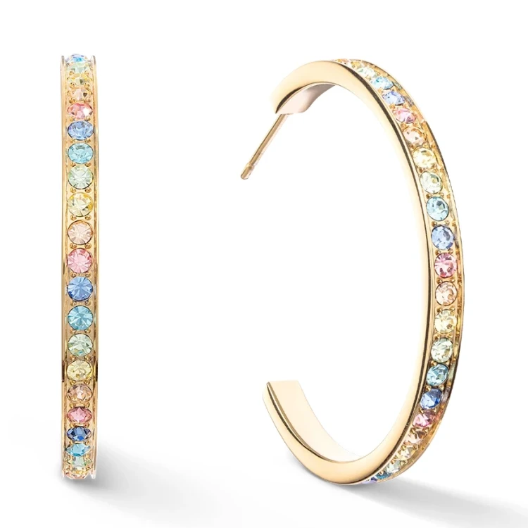 Пусеты Coeur de Lion Multicolor Pastel Gold 0128/21-1590