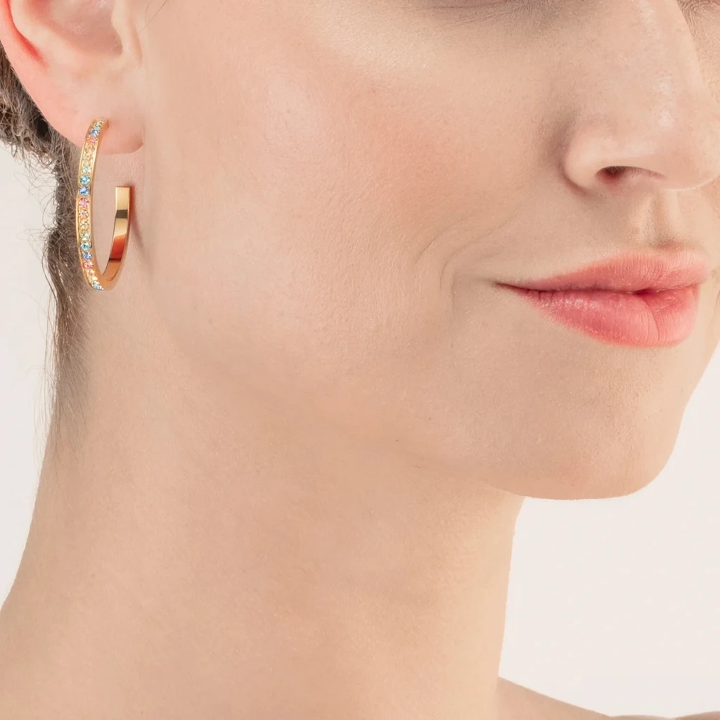 Пусеты Coeur de Lion Multicolor Pastel Gold 0128/21-1590