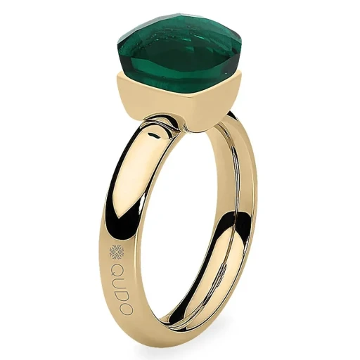 Кольцо Qudo FIRENZE 17.2 (G) Emerald 107001/40-4507 17.2