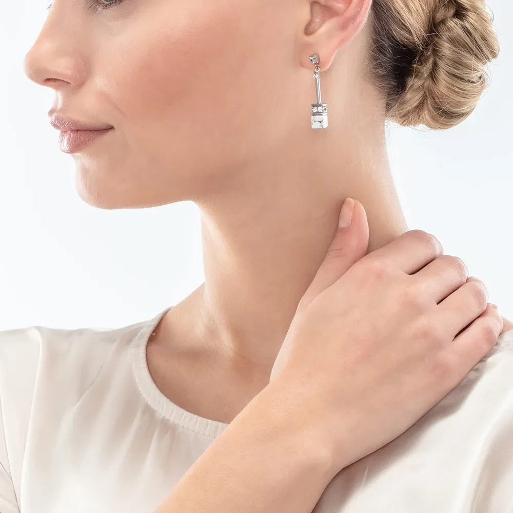 Серьги Coeur de Lion White 3035/21-1400