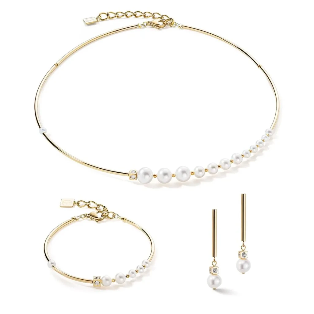 Колье Coeur de Lion Asymmetry White-Gold 1102/10-1416