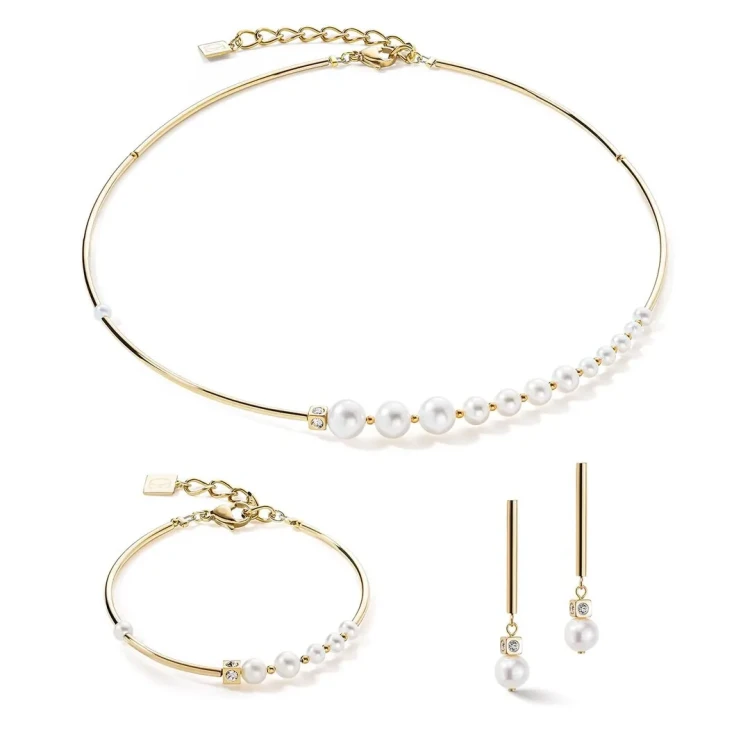 Колье Coeur de Lion Asymmetry White-Gold 1102/10-1416